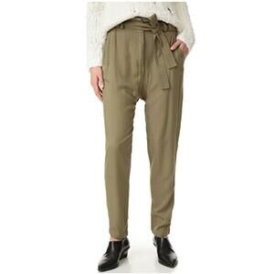 UTILITY EDIT A.L.C. Ansel Paperbag Pants – Army Green Slouchy Fit – Size S